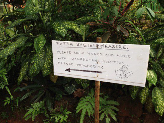 Tacugama Ebola hand wash sign