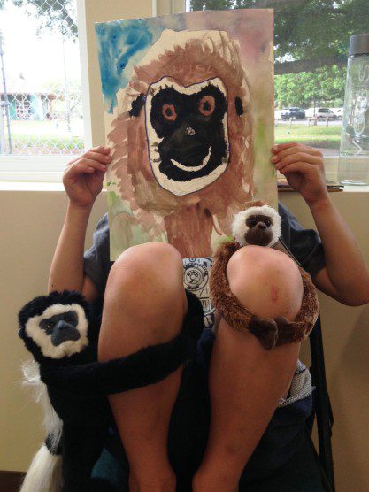 Gibbon face art